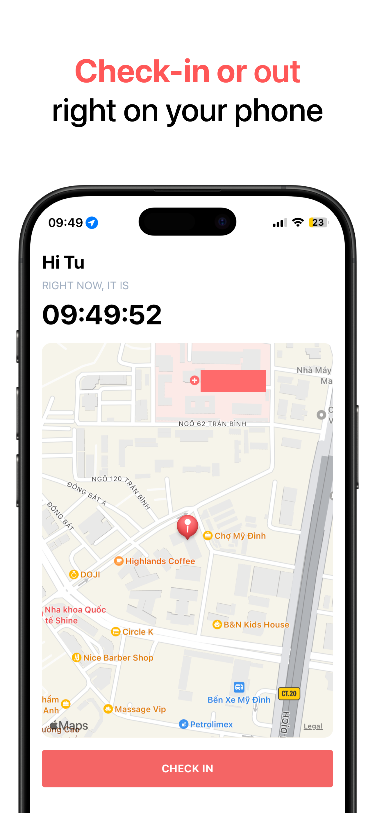 Ben Employee app screenshot