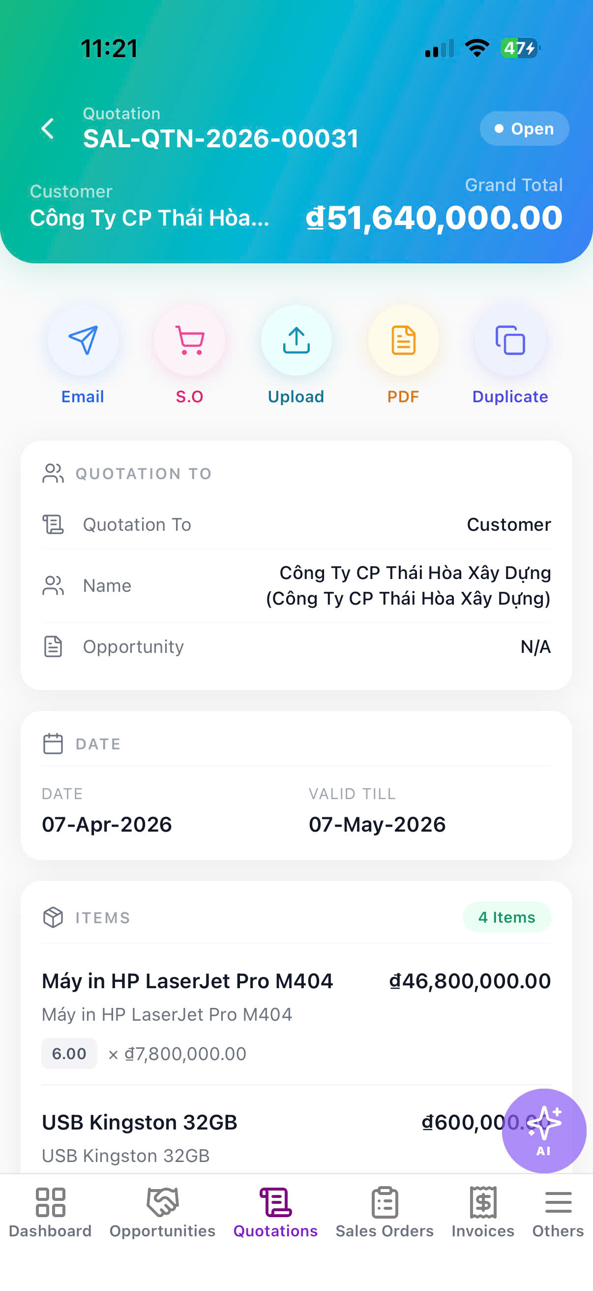 Ben One app screenshot