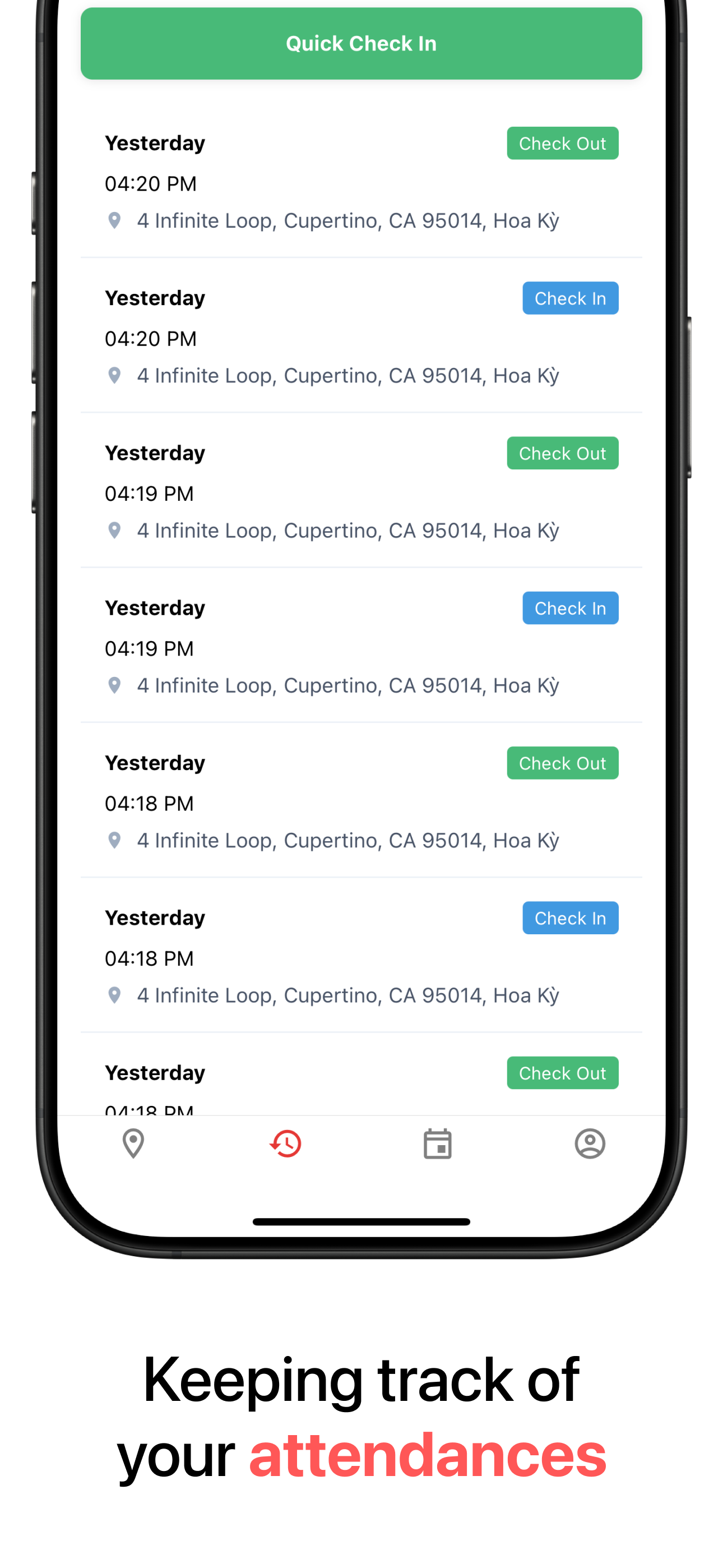 Ben Employee app screenshot