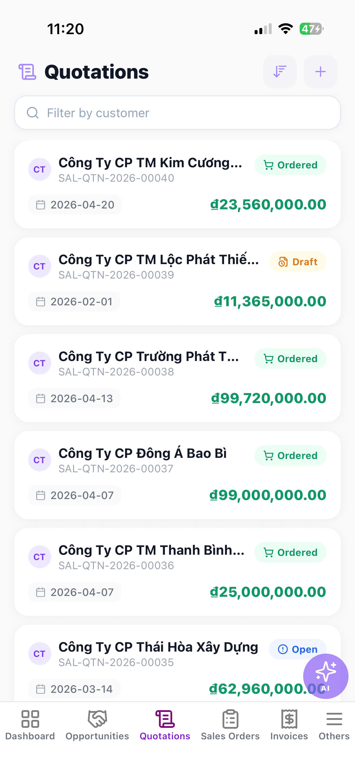Ben One app screenshot