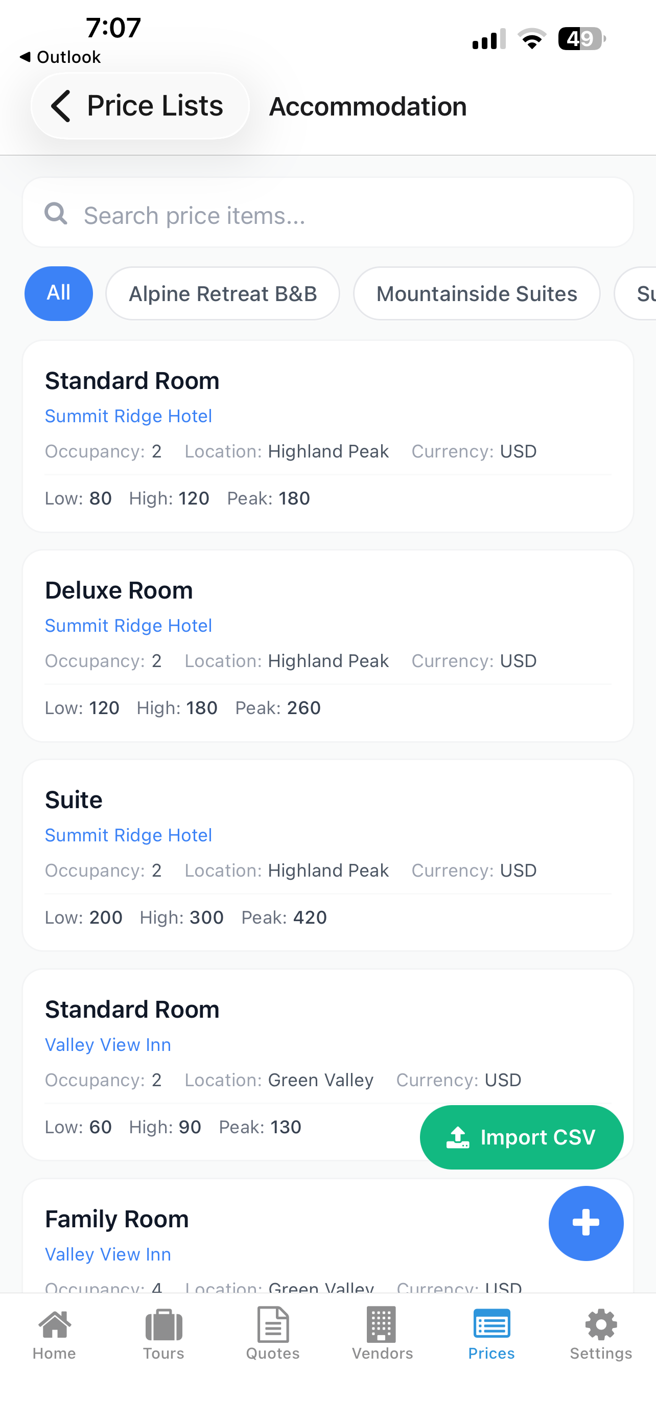 Tour Maker app screenshot