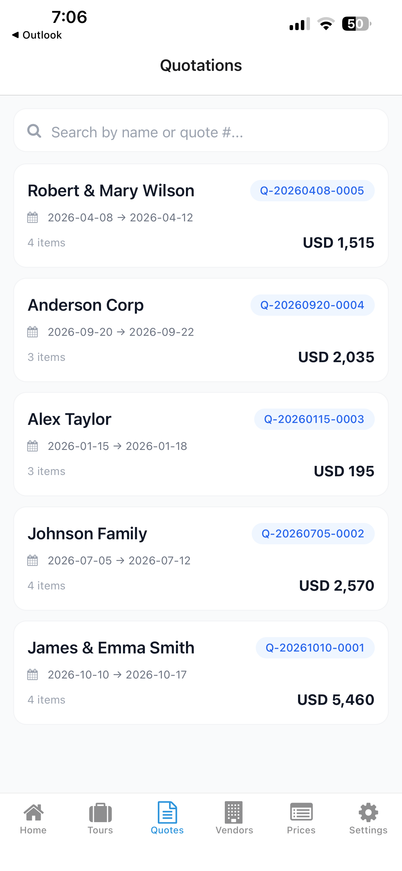 Tour Maker app screenshot