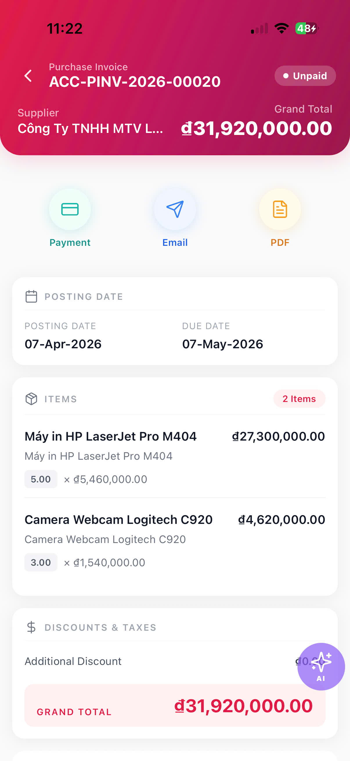 Ben One app screenshot