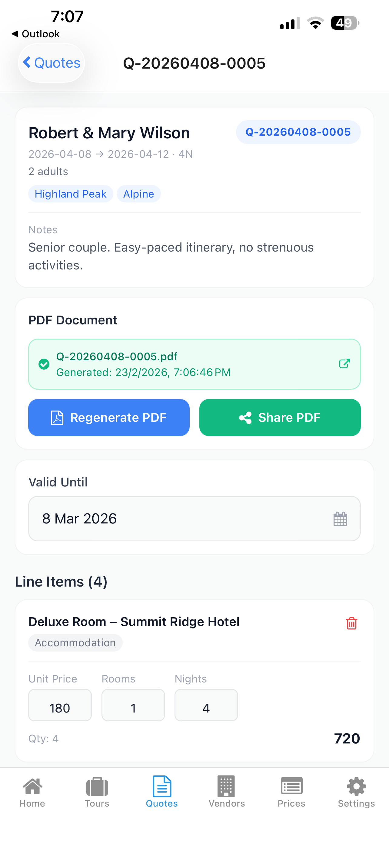 Tour Maker app screenshot
