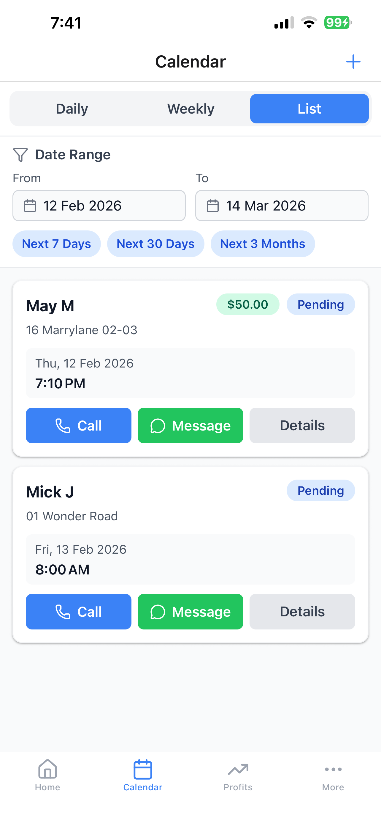 Handyman app screenshot